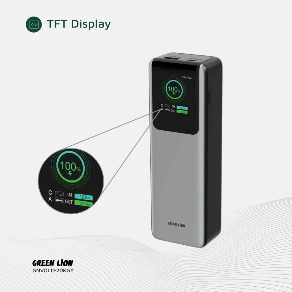 Green Lion Voltura 20000mAh Power Bank PD100W
