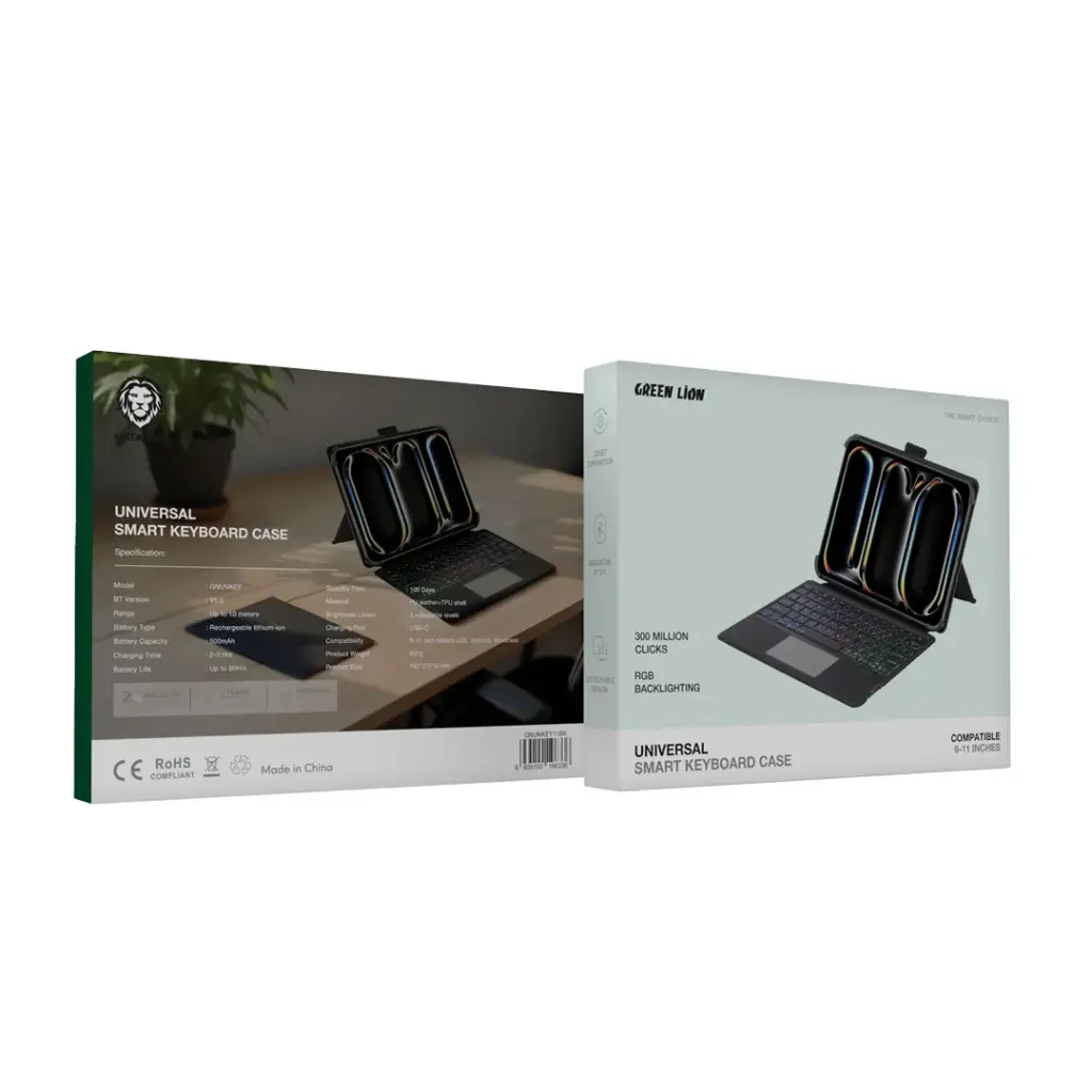 Green Lion Universal Smart Keyboard Case (Arabic & English)