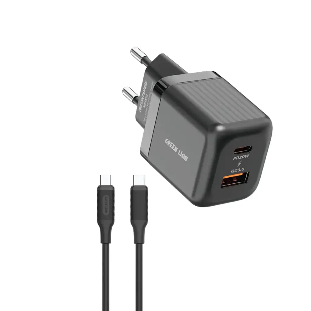 Green Lion Ultra Compact GaN Wall Charger EU Pin A+C 20W