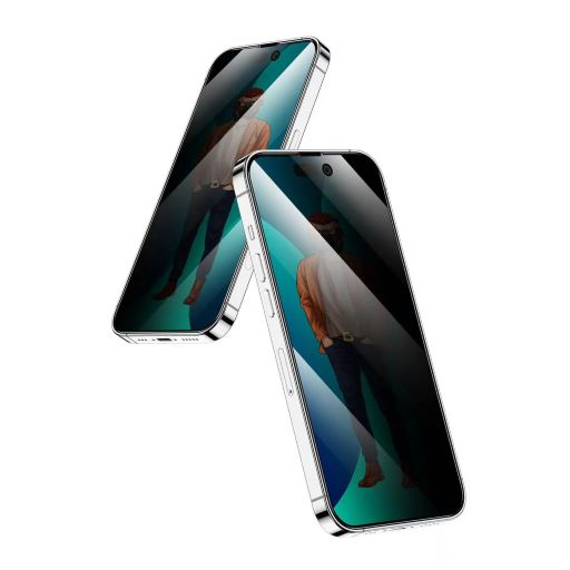 Green Lion 3D Desert Privacy Round Edge Glass Screen Protector - iphone 14 plus