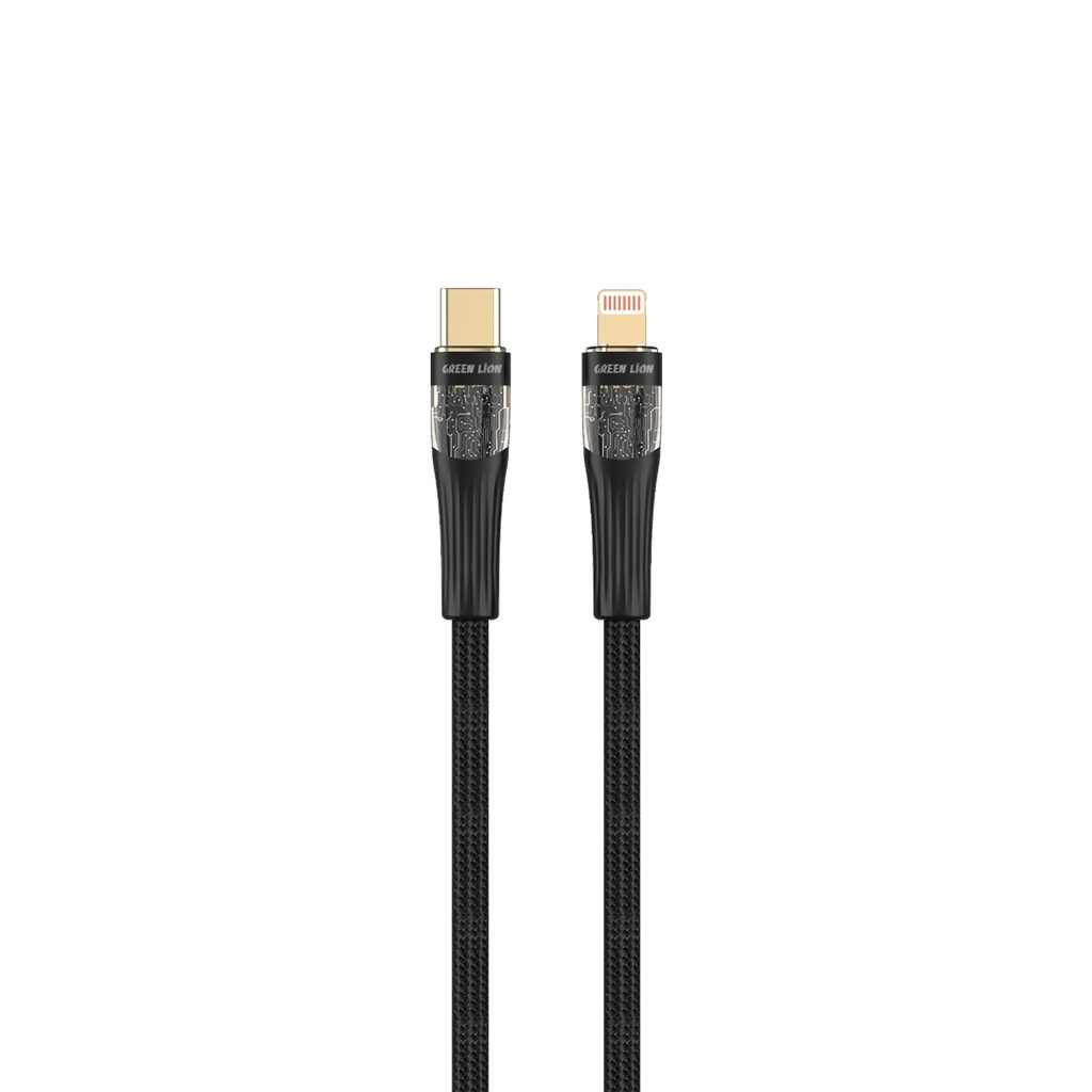 Green Lion Transparent Cable USB-C to Lightning - 18W