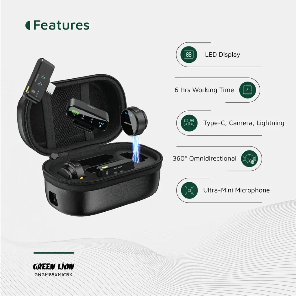 Green Lion GM-85X 3 In 1 Wireless Microphone