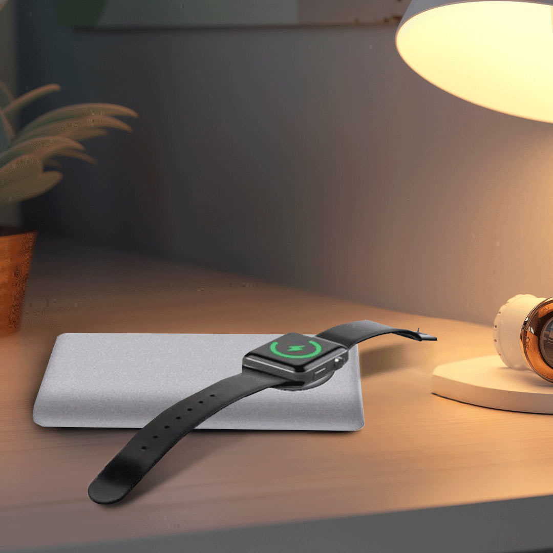 Green Lion 2 in 1 Power Bank 10000mAh with Wireless Watch Charger 2.5W