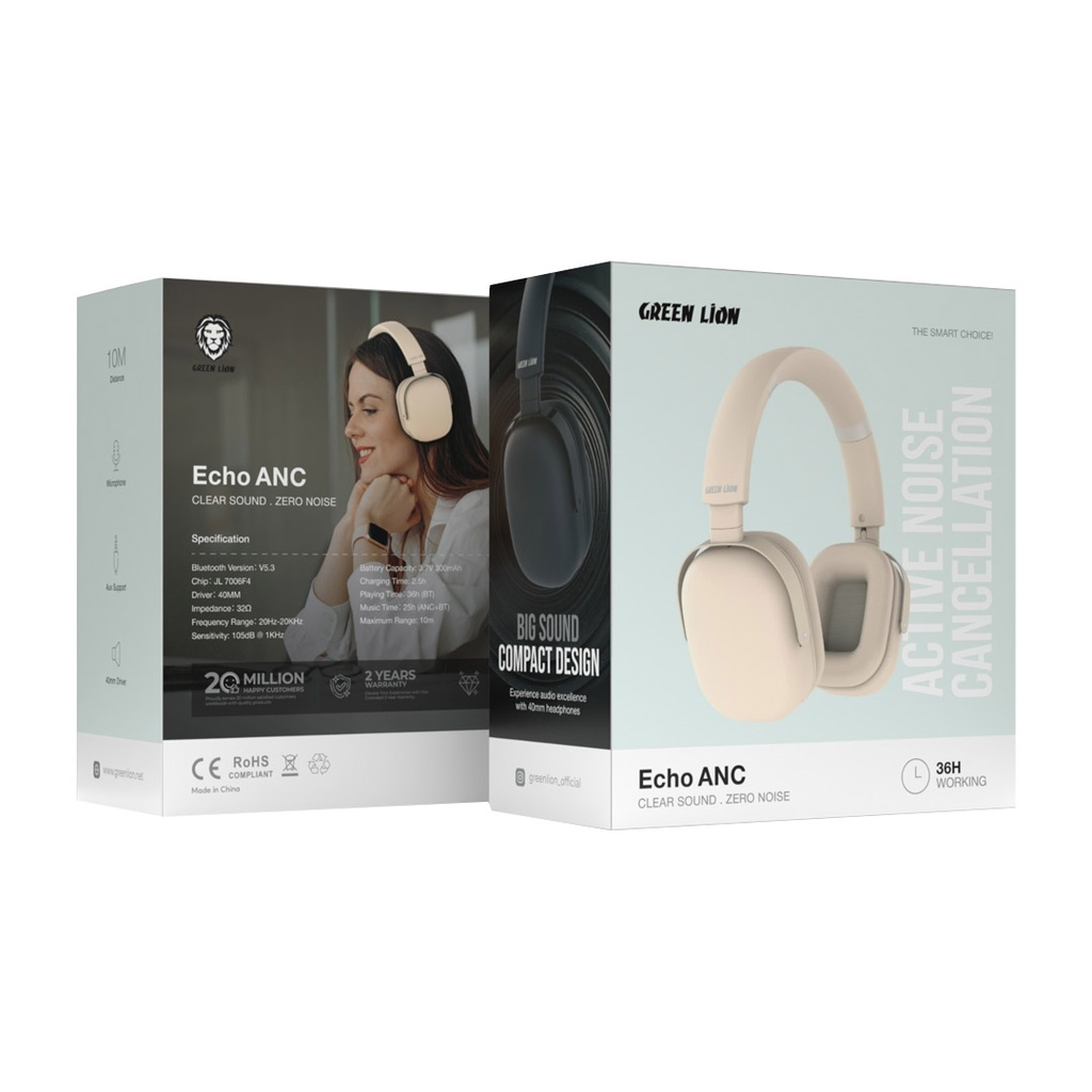 Green Lion Echo ANC Wireless Headphone