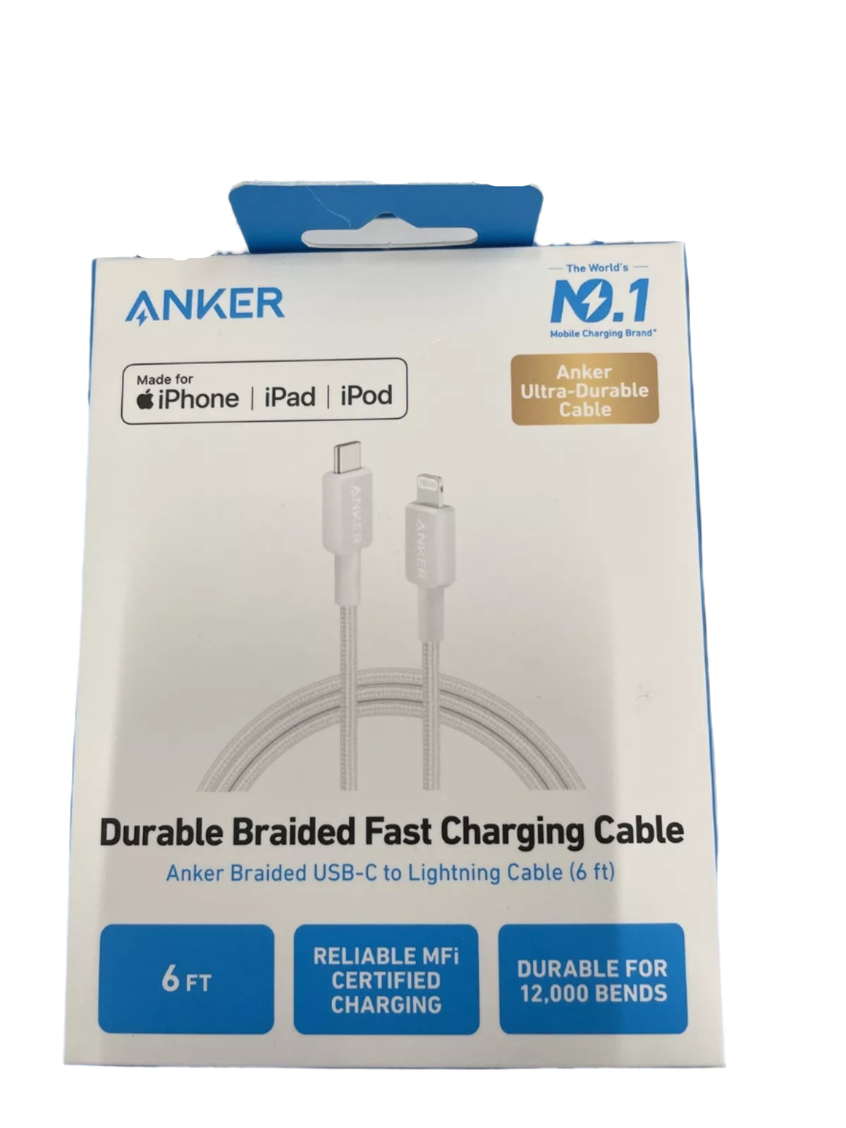 Anker Braided Lightning to USB-C Fast Charging Cable