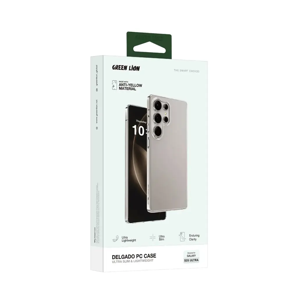 Green Lion Delgado PC Case for S25 Ultra - Clear
