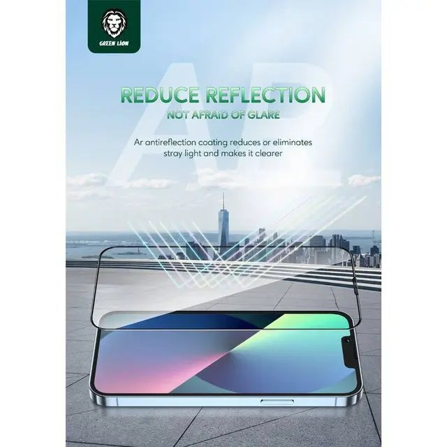 Green Lion Anti-Reflective Transparent Glass Screen Protector iphone 13/ 13 pro/ 13 pro max