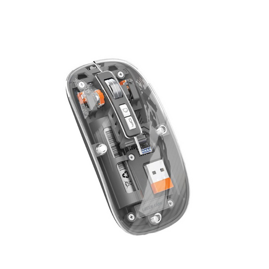 Green Lion Transparent Mouse 2 1600DPI