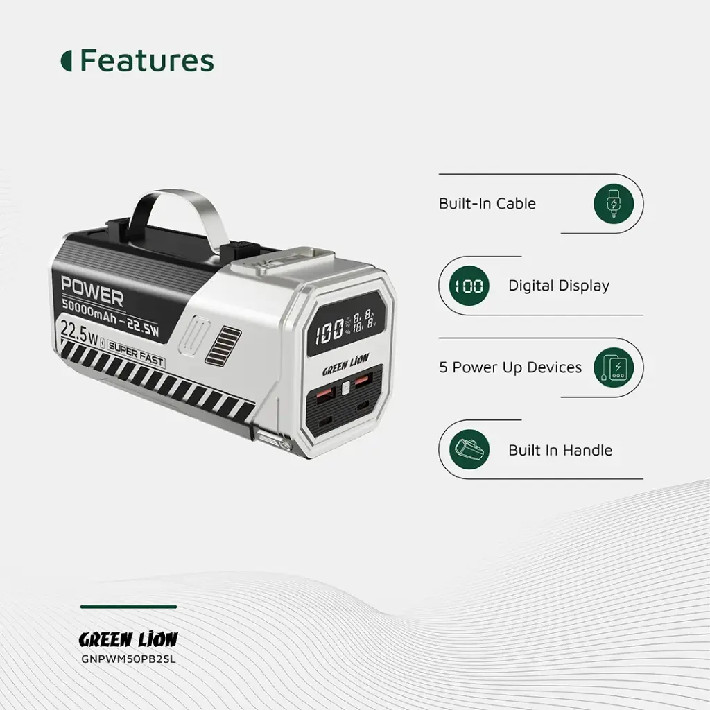 Green Lion 50000mAh Power Bank 22.5W