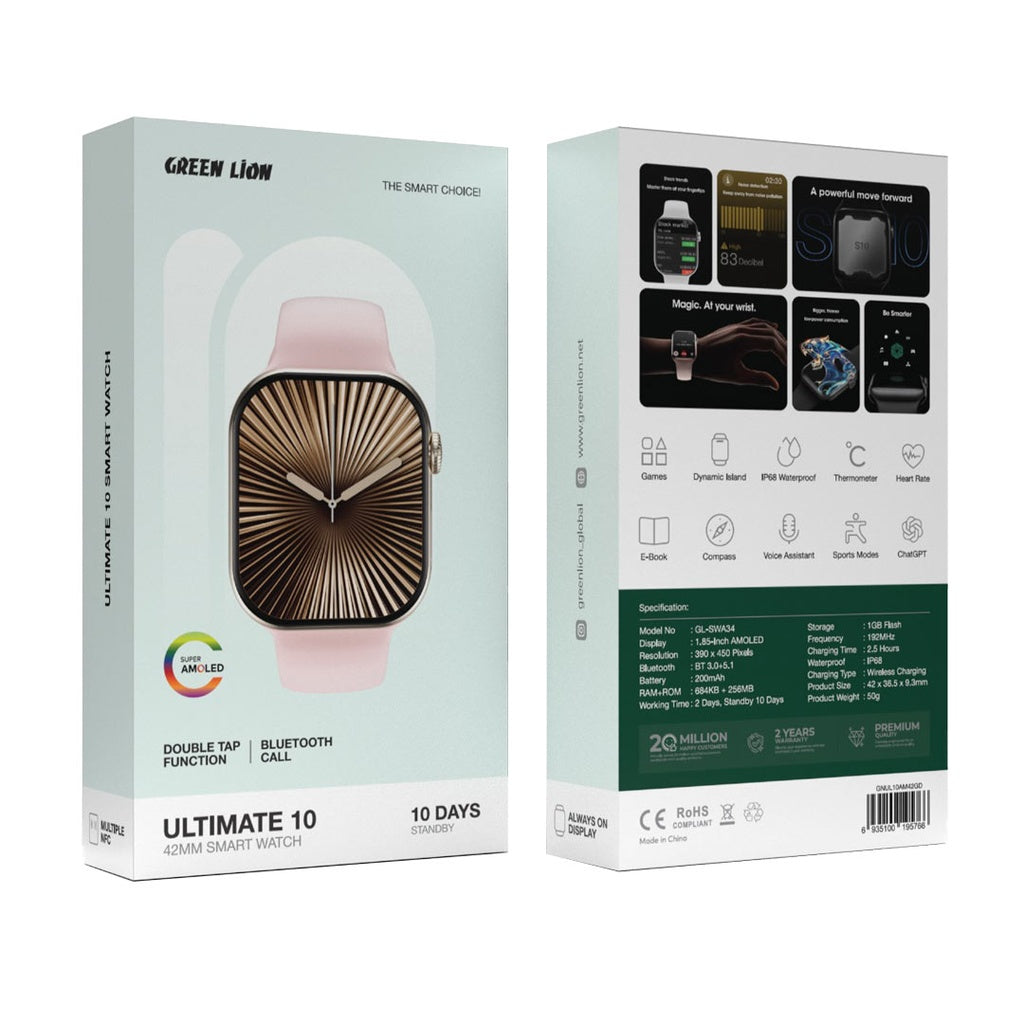 Green Lion Ultimate 10 42MM Smart Watch