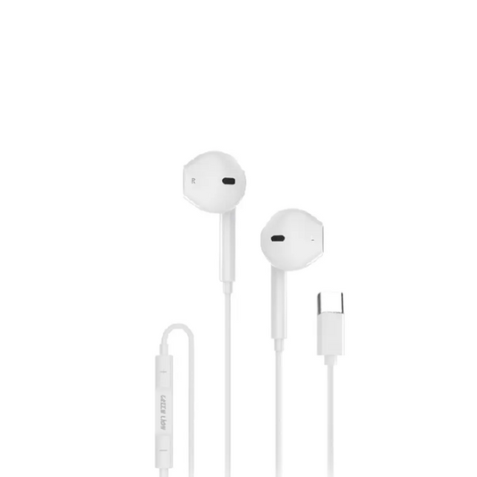 Green Lion Wired Stereo Earphones with Type-C Connector