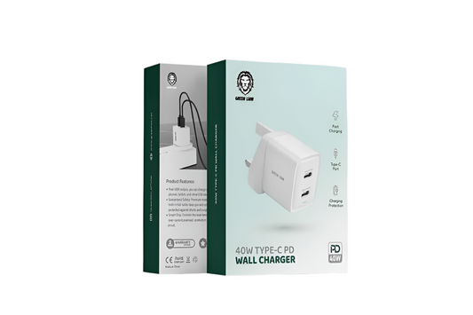 Green Lion 40W Type-C PD Wall Charger , Fast Charging