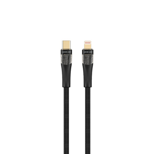 Green Lion Transparent Cable USB-C to Lightning - 18W