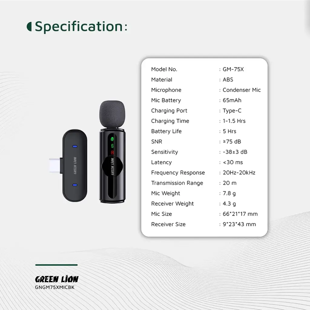 Green Lion GM-75X Microphone 3 In 1